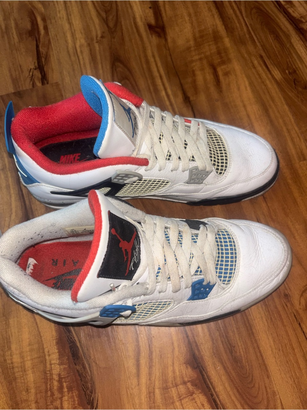 Nike Air Jordan 4 White/Red/Blue Men’s Sneakers
